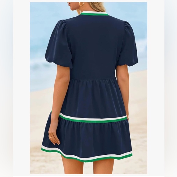NWT NAVY BLUE BABYDOLL DRESS-S - Picture 6 of 14